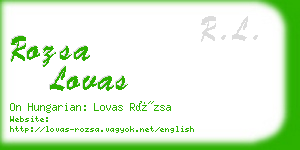 rozsa lovas business card